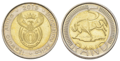 ЮАР 5 рандов 2013 биметалл UNC 4626-922