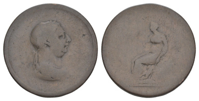 Великобритания, Бат 1 пенни ND (1806-1808) Георг III (1760-1820) KM 663, Spink 3780 медь 4185-1121