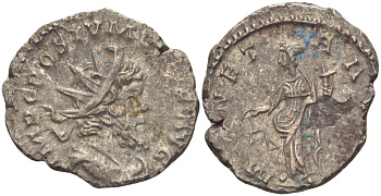 Римская Империя (императоры в Галлии) антониниан 260 - 269 Постум. IMP C POSTVMVS P F AVG / MONETA AVG, Монета с весами и рогом Изобилия, Колония Агриппины, Good Very fine RIC 315 биллон 1073-12-85