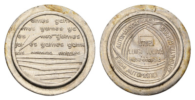 Италия жетон для равлечений Луиджи, диаметр 24 мм, вес 5,4 гр нержавеющая сталь 4670-823