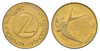 Словения 2 толара 2004 KM 5 латунь UNC 4571-117