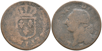 ФРАНЦИЯ 1 СУ 1782 ЛЮДОВИК XVI (1774-1793) KM 578 медь 32-624