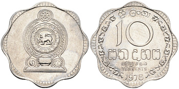 Шри-Ланка 10 центов 1978 KM 140 a алюминий 83-352