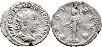 Римская Империя антониниан 143-144 Гордиан III PROVID AVG Рим fine RIC 148 серебро 270-244