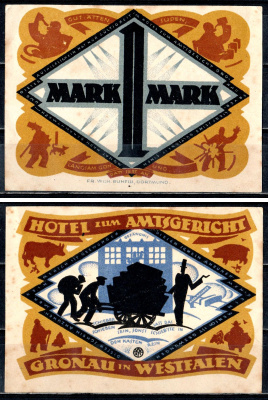 Гронау (Вестфалия) 1 марка 1920 7556-25-3-1
