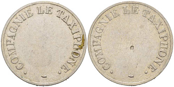 ФРАНЦИЯ ТЕЛЕФОННЫЙ ЖЕТОН ND COMPAGNIE LE TAXIPHONE, ДИАМЕТР 24 ММ. медно-никель 217-854