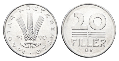 Венгрия 20 филлеров 1990 BP KM 676 алюминий UNC 4668-222