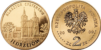 Польша 2 злотых 2009 MW, серия города Польши, Енджеюв (Jedrzejow) KM 710 нордик UNC 4676-557