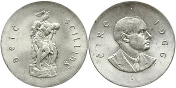 Ирландия 10 шиллингов 1966 50 лет Пасхального восстания 1916 года KM 18 серебро 603-1323