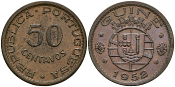 Гвинея-Бисау 50 сентаво 1952 KM 8 бронза 4132-1234
