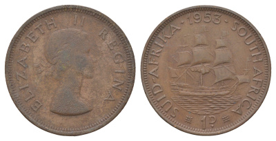 ЮАР 1 пенни 1953 KM 46 бронза 11-230-52