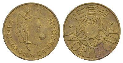 США медаль "Чемпионат мира 1994 - сборная Камеруна" 1994 диаметр 27 мм, вес 9,2 гр медно-никель 4656-544