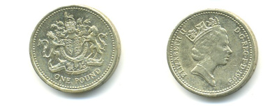 Великобритания 1 фунт 1983 Елизавета II (1952-2022) KM 933, Spink 4221 никель латунь 59-133