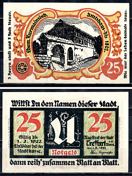 Треффурт (Пруссия, Саксония) 25 пфеннигов 1921 7554-8-1-2