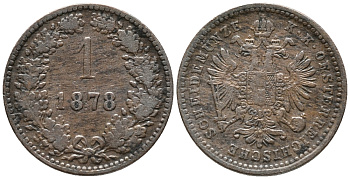АВСТРИЯ 1 КРЕЙЦЕР 1878 KM 2186 медь 66-114