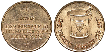 Германия? жетон ND аптечный, ваш аптекарь хорошо вас консультирует - покупка в нашей аптеке стоит того 4119-1151