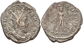 Римская Империя (императоры в Галлии) антониниан 260 - 269 Постум. IMP C POSTVMVS P F AVG / HERC DEVSONIENSI, Геркулес с палицей, луком и львиной шкурой, Колония Агриппины, Good Very fine RIC 64 биллон 1073-12-26