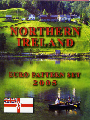 Северная Ирландия набор из 8 монет 2005 европробники, в оригинальном картонном буклете, тираж 7000 экз.      5-6-3-03