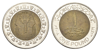 Египет 1 фунт 2008 сфинкс KM 940a биметалл 4660-1042