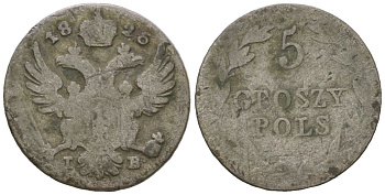 Польша 5 грошей 1826 C 111 серебро 4532-843