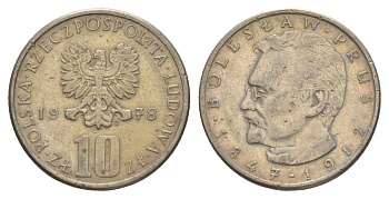 Польша 10 злотых 1978 Болеслав Прус Y 73 медно-никель 4633-134