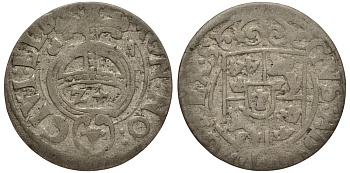 Польша, Эльблонг 1/24 талера (полторак) 1631 (16)31, Густав Адольф, Шведское правление (1626-1636), вес 0,9 гр., городской выпуск KM 11 серебро 1516-1235