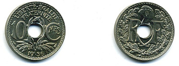 ФРАНЦИЯ 10 САНТИМОВ 1936 35-764