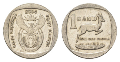 ЮАР 1 ранд 2004 KM 333 медь плакированная никелем 4627-415
