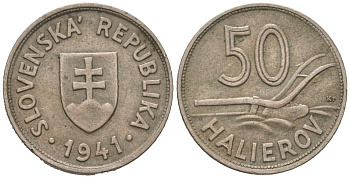 Словакия 50 геллеров 1941 KM 5 медно-никель 206-122