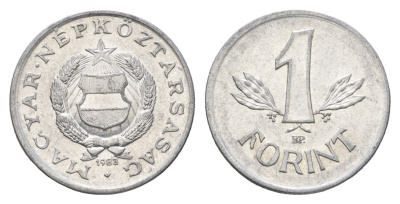 Венгрия 1 форинт 1983 BP KM 575 алюминий 4665-162