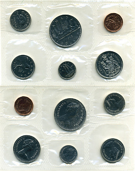 Канада набор из 6 монет 1982 ЗАПАЙКА, С СЕРТИФИКАТОМ, В КОНВЕРТЕ UNC 06-081-57