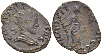 Римская Империя (императоры в Галлии) антониниан 272 - 274 Тетрик II. варварская иммитация, Very fine биллон 1073-14-77