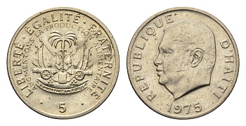 Гаити 5 сантимов 1975 ФАО KM 119 медь цинк никель aUNC 4664-621