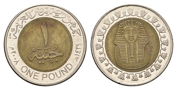 Египет 1 фунт 2008 сфинкс KM 940a биметалл 4673-841