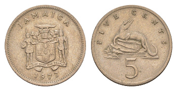 Ямайка 5 центов 1977 KM 46 медно-никель 4649-1031