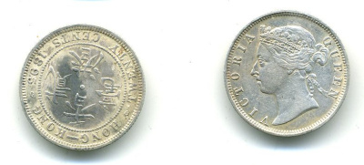 Гонконг 20 центов 1895 Виктория (1837-1901) KM 7 серебро 7-5-28-13