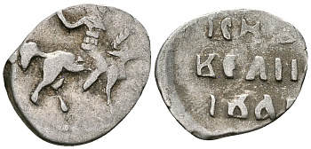 Великое Княжество Московское денга 1535 - 1547 Иван IV Васильевич, Московский монетный двор, 0,36 грамм ГиК №21 серебро 262-1238