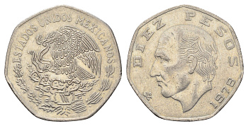 Мексика 10 песо 1978 Мигель Идальго-и-Костилья KM 477.2 медно-никель 4661-1142