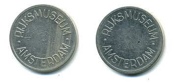 НИДЕРЛАНДЫ ЖЕТОН ND AMSTERDAM, RIJKSMUSEUM, ХУДОЖЕСТВЕННЫЙ МУЗЕЙ АМСТЕРДАМА белый металл 89-1812