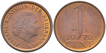 НИДЕРЛАНДЫ 1 ЦЕНТ 1979 KM 180 бронза 112-335
