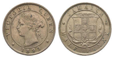Ямайка 1/2 пенни 1895 Виктория (1837-1901) KM 16 медно-никель 1529-1111