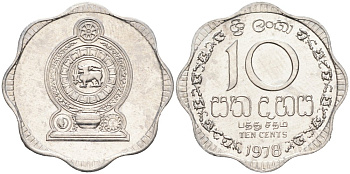 Шри-Ланка 10 центов 1978 KM 140 a алюминий 106-911