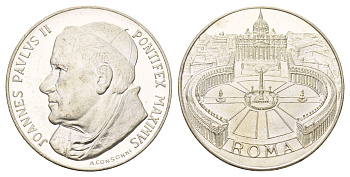 Ватикан медаль в честь избрание папой римским Иоанна Павла II ND (1978) Иоанн Павел II, Площадь Святого Петра, диаметр 35 мм, вес 13,6 гр медно-никель плакированный серебро 4117-833