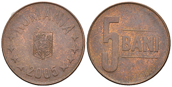 Румыния 5 бани 2005 KM 190 сталь плакированная медью 4609-337