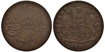 Нидерландская Восточная Индия 1 кепинг 1804 Суматра KM Tn1 медь 1524-1235