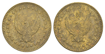 США жетон казино ND орлан, диаметр 28 мм, толщина 2,3 мм, вес 14,5 гр латунь 4171-1132