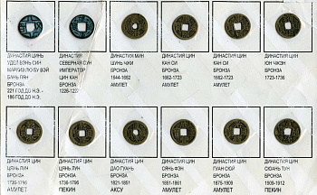 Китай набор из 12 монет ND (221 до н.э - 1912 н.э) 6207-26-1-1