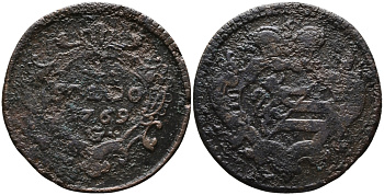 ИТАЛИЯ, ГОРИЦИЯ 1 СОЛЬДО 1769 G KM 2 медь 4387-848