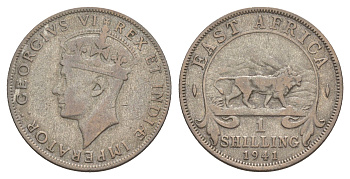 Британская Восточная Африка 1 шиллинг 1941 KM 28 серебро 4153-1131