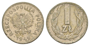 Польша 1 злотый 1949 Y 45 медно-никель 4626-414